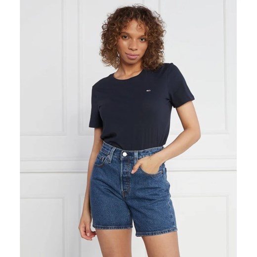 Tommy Jeans T-shirt | Regular Fit ze sklepu Gomez Fashion Store w kategorii Bluzki damskie - zdjęcie 163972444