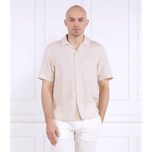 Calvin Klein Lniana koszula CUBAN | Regular Fit ze sklepu Gomez Fashion Store w kategorii Koszule męskie - zdjęcie 163972643