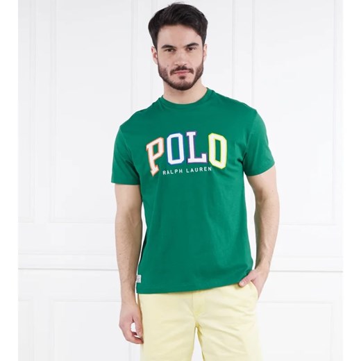 T-shirt męski Polo Ralph Lauren z krótkim rękawem z napisami