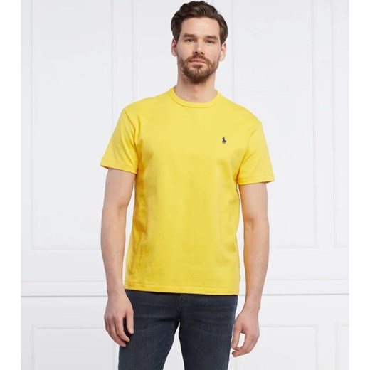 T-shirt męski żółty Polo Ralph Lauren z bawełny casual 