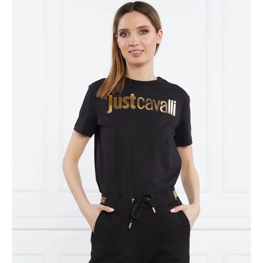 Just Cavalli T-shirt | R LOGO GOLD | Relaxed fit ze sklepu Gomez Fashion Store w kategorii Bluzki damskie - zdjęcie 163972970