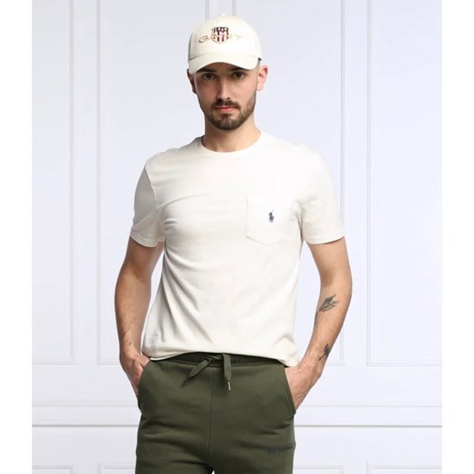 POLO RALPH LAUREN T-shirt | Custom slim fit | z dodatkiem lnu ze sklepu Gomez Fashion Store w kategorii T-shirty męskie - zdjęcie 163973224