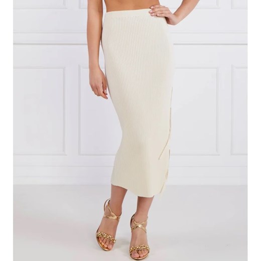 Beżowa spódnica Liviana Conti na wiosnę midi elegancka 