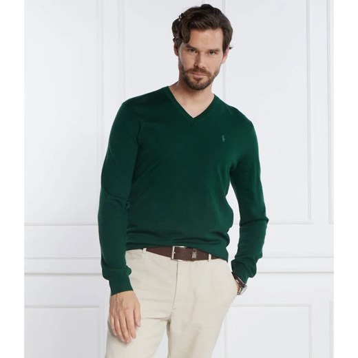 POLO RALPH LAUREN Wełniany sweter | Slim Fit Polo Ralph Lauren L Gomez Fashion Store