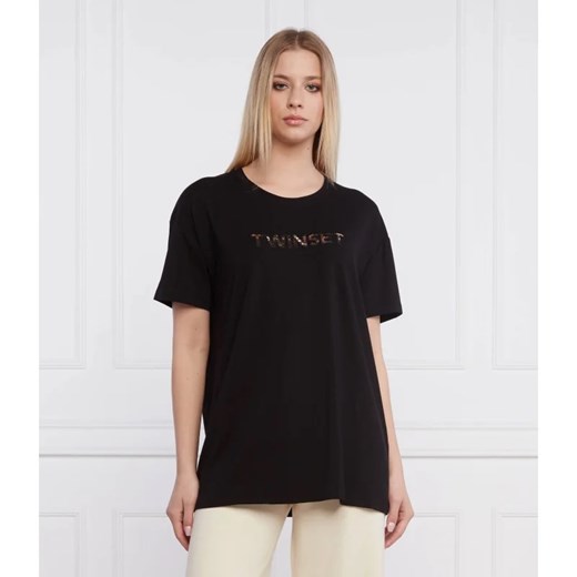 Twinset U&B T-shirt | Regular Fit ze sklepu Gomez Fashion Store w kategorii Bluzki damskie - zdjęcie 163973314