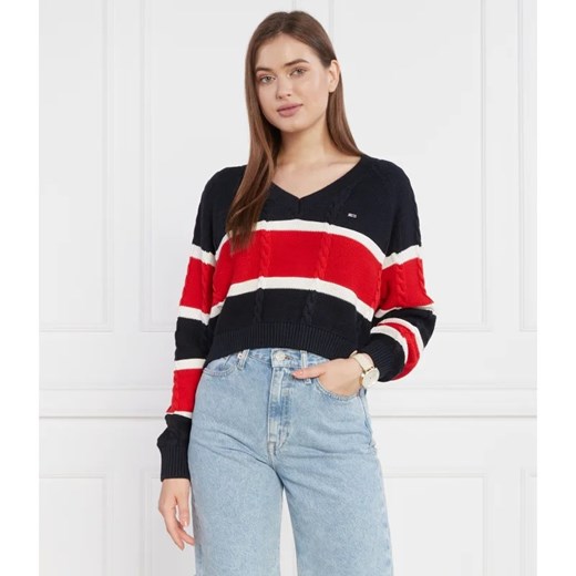 Tommy Jeans Sweter CRP STRIPE | Regular Fit Tommy Jeans S Gomez Fashion Store wyprzedaż