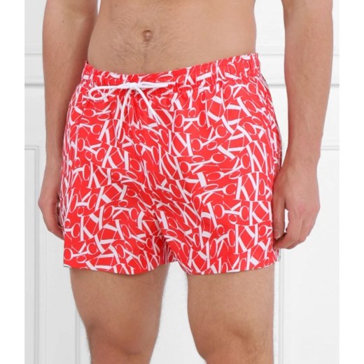 Calvin Klein Swimwear Szorty kąpielowe MEDIUM DRAWSTRING-PRINT | Regular Fit ze sklepu Gomez Fashion Store w kategorii Kąpielówki - zdjęcie 163973893