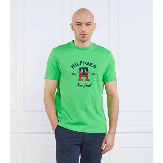 T-shirt męski Tommy Hilfiger z napisem z krótkimi rękawami