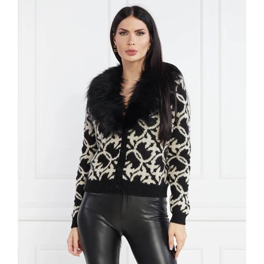 Sweter damski Pinko z dekoltem w serek jesienny 