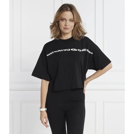 HUGO T-shirt Tee_6 | Cropped Fit ze sklepu Gomez Fashion Store w kategorii Bluzki damskie - zdjęcie 163975691