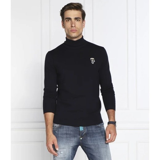 Czarny sweter męski Karl Lagerfeld na zimę