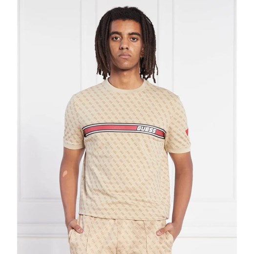 Guess t-shirt męski z elastanu z krótkim rękawem