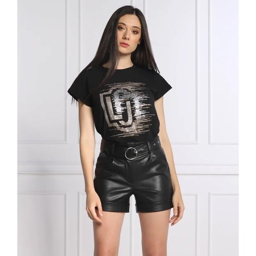 Liu Jo T-shirt | Regular Fit Liu Jo 40 wyprzedaż Gomez Fashion Store