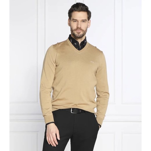BOSS BLACK Wełniany sweter Baram-L | Regular Fit ze sklepu Gomez Fashion Store w kategorii Swetry męskie - zdjęcie 163976681