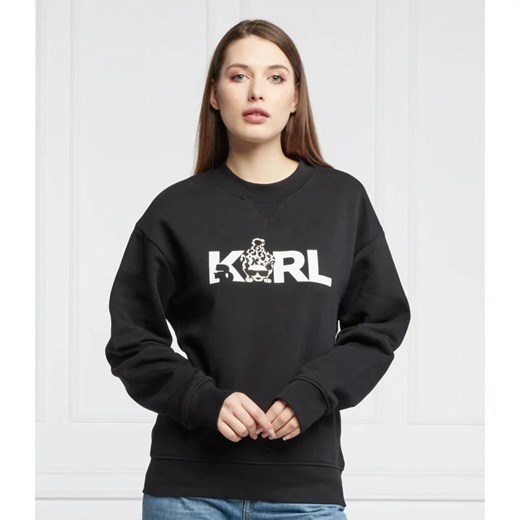 Bluza damska Karl Lagerfeld z napisem czarna 
