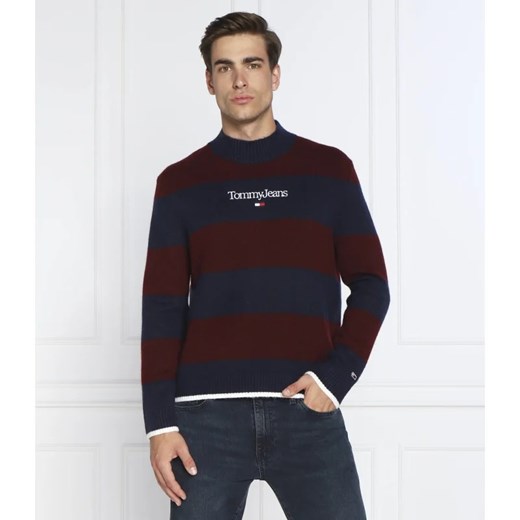 Sweter męski wielokolorowy Tommy Jeans w stylu młodzieżowym
