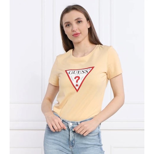 GUESS T-shirt ORIGINAL | Regular Fit ze sklepu Gomez Fashion Store w kategorii Bluzki damskie - zdjęcie 163977120
