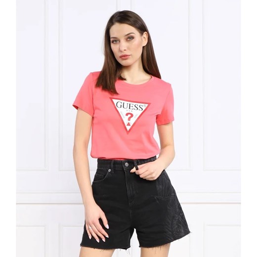 GUESS T-shirt ORIGINAL | Regular Fit ze sklepu Gomez Fashion Store w kategorii Bluzki damskie - zdjęcie 163977312