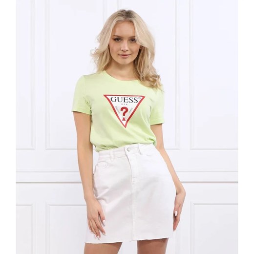GUESS T-shirt ORIGINAL | Regular Fit ze sklepu Gomez Fashion Store w kategorii Bluzki damskie - zdjęcie 163977470