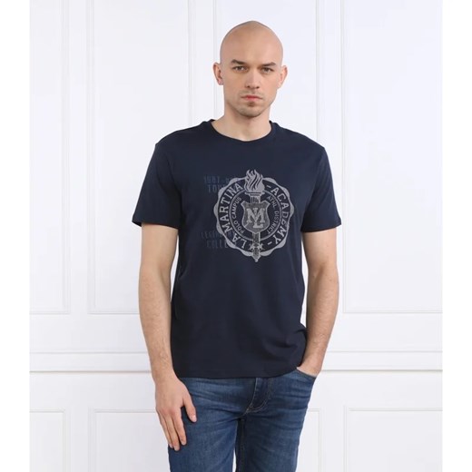 T-shirt męski La Martina granatowy z krótkim rękawem