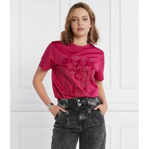 BOSS BLACK T-shirt Ehanni | Slim Fit ze sklepu Gomez Fashion Store w kategorii Bluzki damskie - zdjęcie 163978090