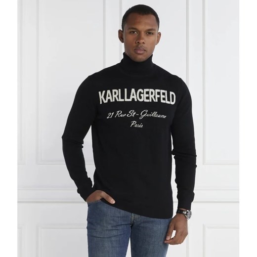 Karl Lagerfeld Wełniany golf knit | Regular Fit ze sklepu Gomez Fashion Store w kategorii Swetry męskie - zdjęcie 163978411