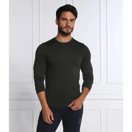Calvin Klein Wełniany sweter | Regular Fit ze sklepu Gomez Fashion Store w kategorii Swetry męskie - zdjęcie 163978551
