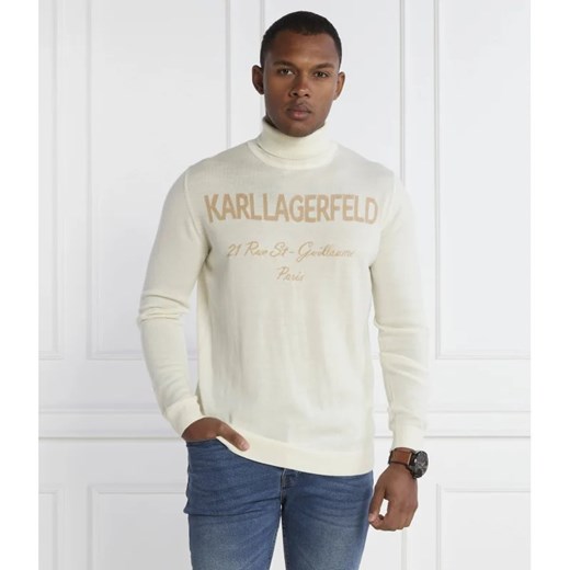 Karl Lagerfeld Wełniany golf knit | Regular Fit ze sklepu Gomez Fashion Store w kategorii Swetry męskie - zdjęcie 163978684