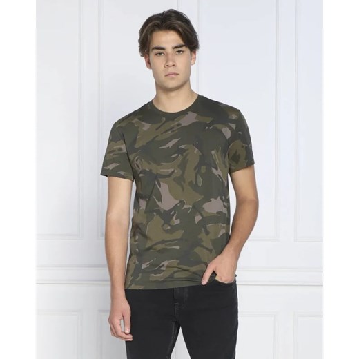 T-shirt męski G- Star Raw zielony bawełniany z krótkim rękawem 