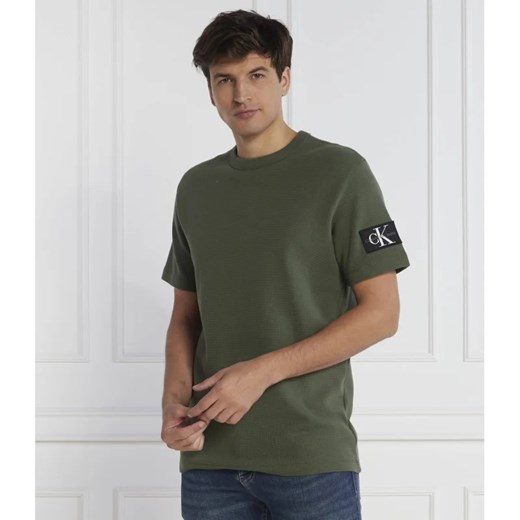 CALVIN KLEIN JEANS T-shirt BADGE WAFFLE | Regular Fit L Gomez Fashion Store okazja