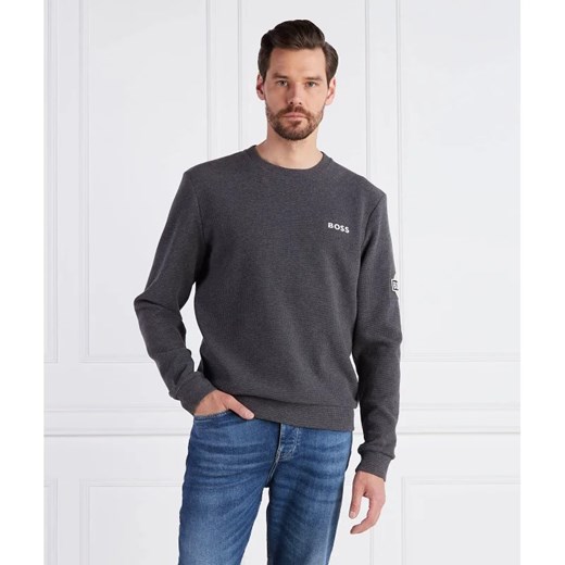 BOSS BLACK Sweter Structure Sweatshirt | Regular Fit ze sklepu Gomez Fashion Store w kategorii Swetry męskie - zdjęcie 163979132