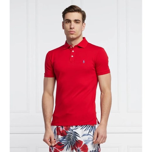 T-shirt męski czerwony Polo Ralph Lauren z krótkim rękawem 
