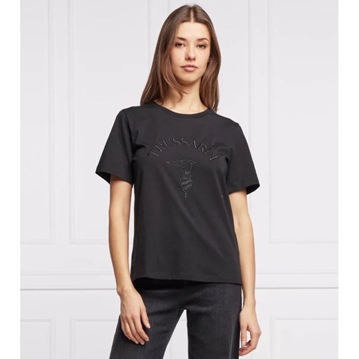 Trussardi T-shirt | Regular Fit ze sklepu Gomez Fashion Store w kategorii Bluzki damskie - zdjęcie 163979503
