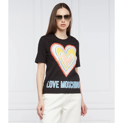 Love Moschino T-shirt | Regular Fit ze sklepu Gomez Fashion Store w kategorii Bluzki damskie - zdjęcie 163979861