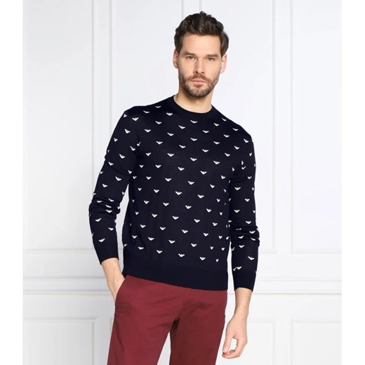 Emporio Armani Wełniany sweter | Regular Fit ze sklepu Gomez Fashion Store w kategorii Swetry męskie - zdjęcie 163980090