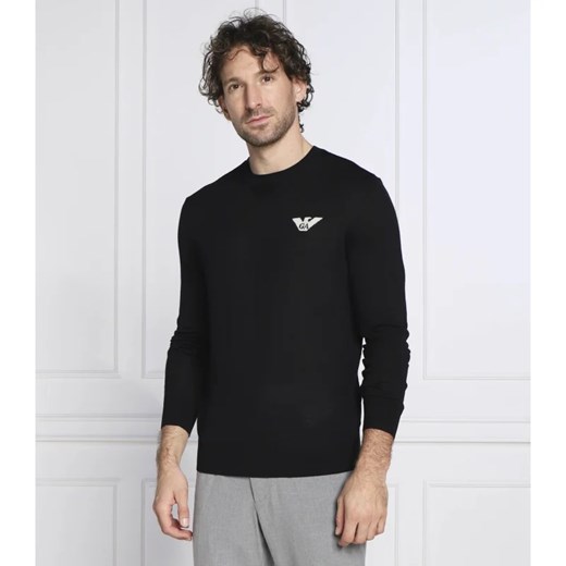Emporio Armani Wełniany sweter | Slim Fit ze sklepu Gomez Fashion Store w kategorii Swetry męskie - zdjęcie 163980482