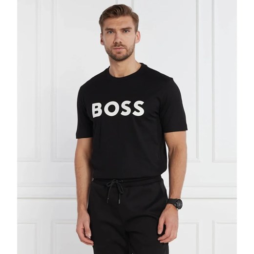 T-shirt męski BOSS HUGO z krótkim rękawem czarny