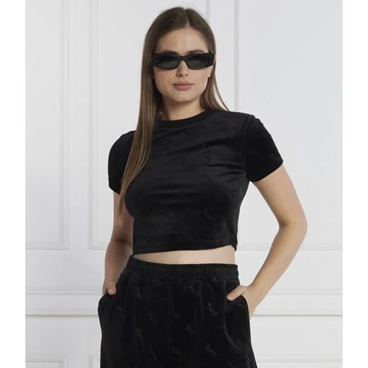 Juicy Couture T-shirt KAILEY VELOUR DEBOSSED | Cropped Fit Juicy Couture XS Gomez Fashion Store