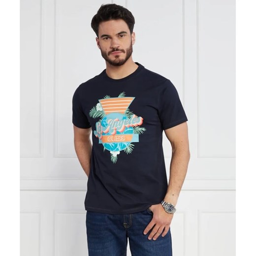 GUESS T-shirt SS CN CALIFORNIA FLO | Regular Fit Guess S Gomez Fashion Store promocja