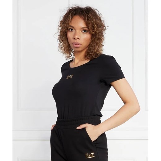 EA7 T-shirt | Regular Fit ze sklepu Gomez Fashion Store w kategorii Bluzki damskie - zdjęcie 163981111
