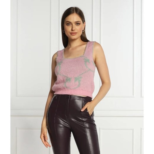 Pinko Top LAURIE | Cropped Fit | z dodatkiem wełny Pinko M promocja Gomez Fashion Store
