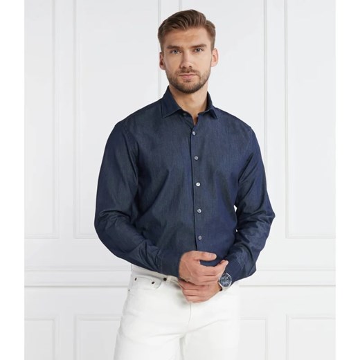 Oscar Jacobson Koszula Cut Away Washed DENIM | Regular Fit ze sklepu Gomez Fashion Store w kategorii Koszule męskie - zdjęcie 163981344