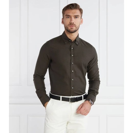 Oscar Jacobson Koszula Short BD Brushed Flannel | Slim Fit ze sklepu Gomez Fashion Store w kategorii Koszule męskie - zdjęcie 163981764