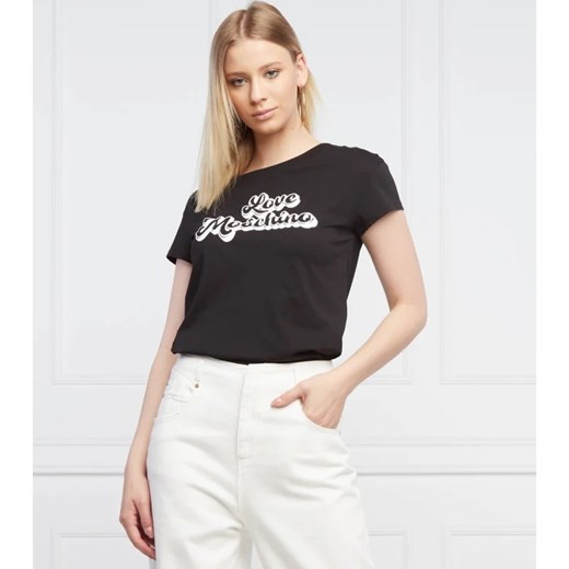 Love Moschino T-shirt | Regular Fit ze sklepu Gomez Fashion Store w kategorii Bluzki damskie - zdjęcie 163982042