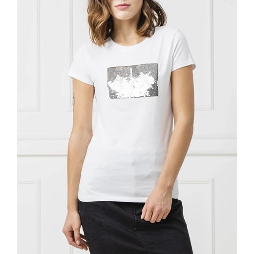 Armani Exchange T-shirt | Slim Fit ze sklepu Gomez Fashion Store w kategorii Bluzki damskie - zdjęcie 163982193