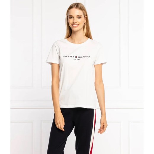 Tommy Hilfiger T-shirt | Regular Fit ze sklepu Gomez Fashion Store w kategorii Bluzki damskie - zdjęcie 163982434