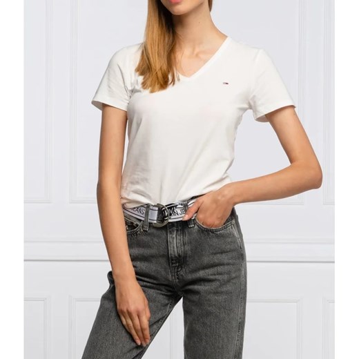 Tommy Jeans T-shirt | Skinny fit ze sklepu Gomez Fashion Store w kategorii Bluzki damskie - zdjęcie 163982551