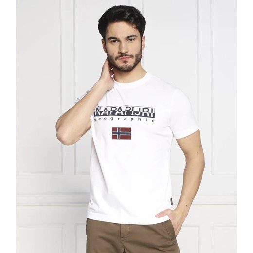 T-shirt męski Napapijri z bawełny sportowy