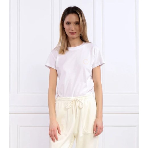 Bluzka damska Trussardi z krótkim rękawem biała casual 