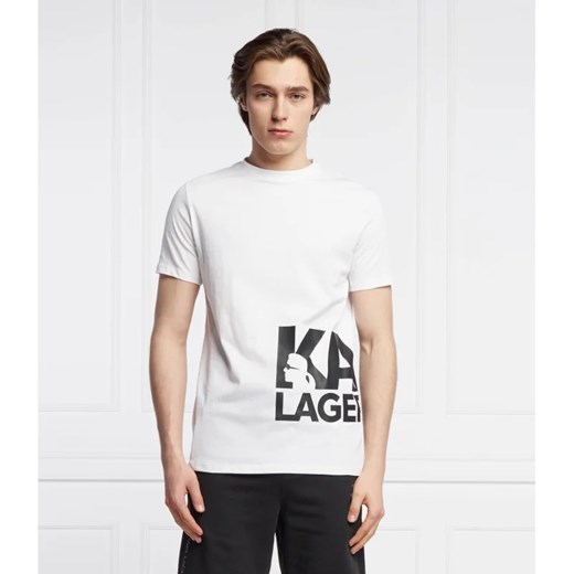 T-shirt męski Karl Lagerfeld w nadruki